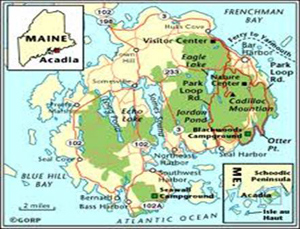 Map of Bar Harbor, Maine